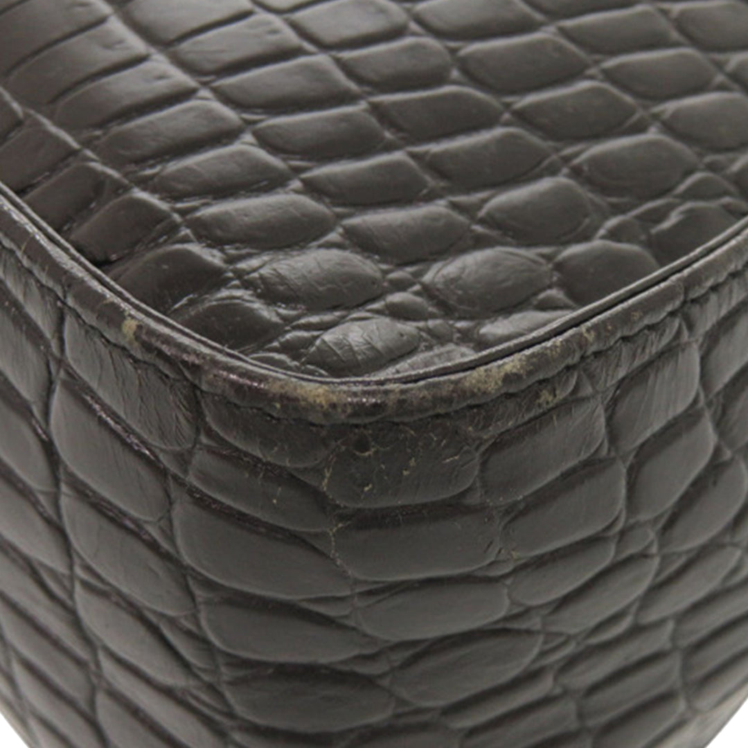 Ferragamo Croc embossé Vara Sac Noir – vue 13 – GABY PARIS