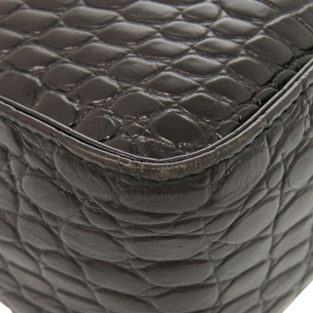 Ferragamo Croc embossé Vara Sac Noir – vue 16 – GABY PARIS