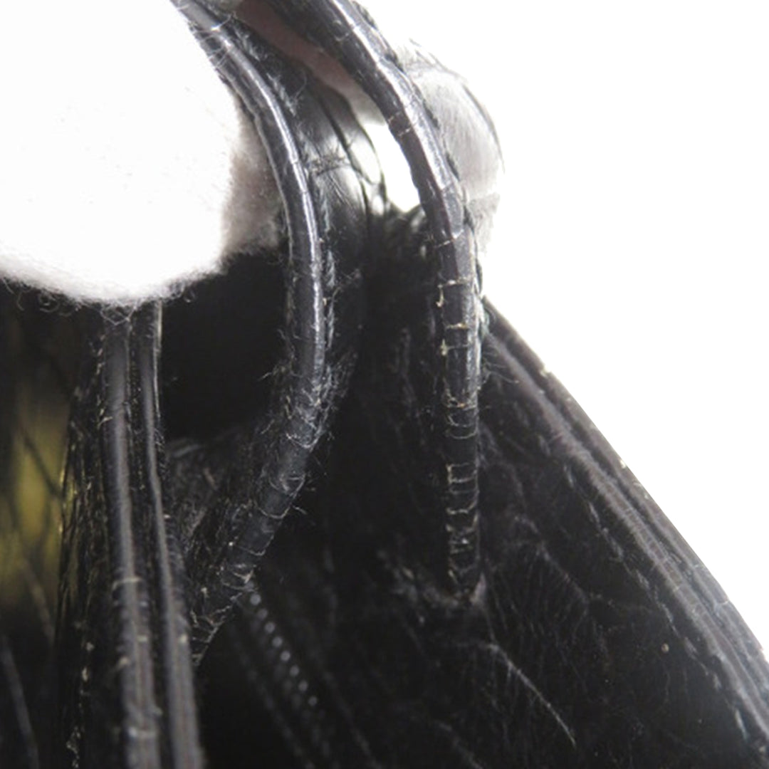 Ferragamo Croc embossé Vara Sac Noir – vue 17 – GABY PARIS