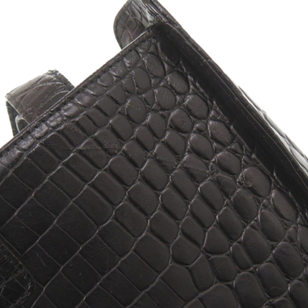 Ferragamo Croc embossé Vara Sac Noir – vue 19 – GABY PARIS