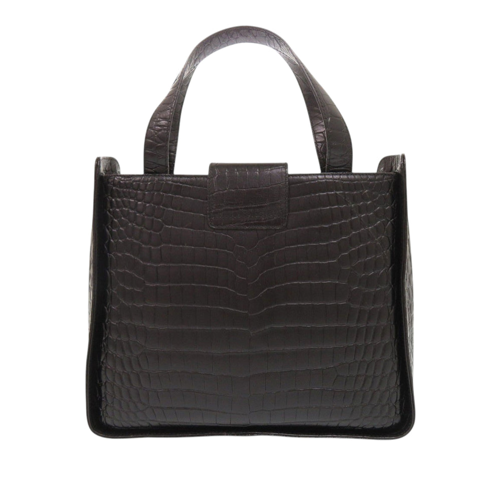 Ferragamo Croc embossé Vara Sac Noir – vue 2 – GABY PARIS