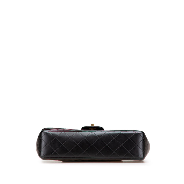 Medium Lambskin Parent Kelly Flap Black - Gaby Paris