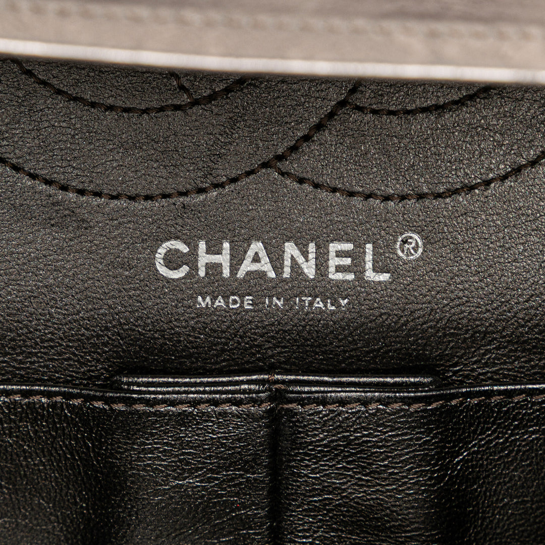 Reissue 2.55 Aged Calfskin Double Flap 226 Silver - Gaby Paris