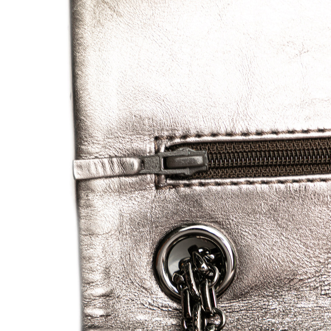 Reissue 2.55 Aged Calfskin Double Flap 226 Silver - Gaby Paris