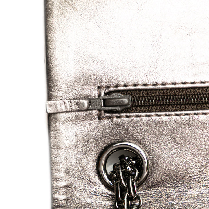 Reissue 2.55 Aged Calfskin Double Flap 226 Silver - Gaby Paris