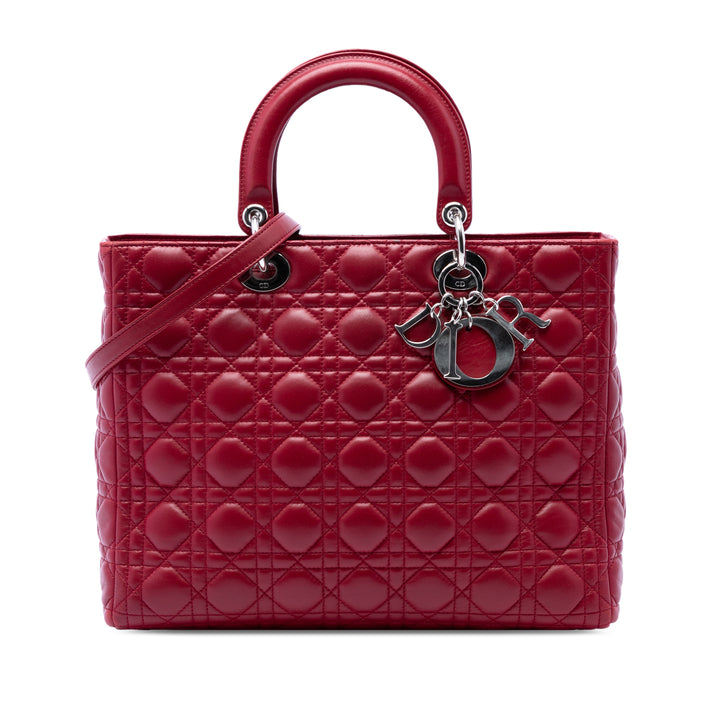 Dior Large Cuir d’agneau Cannage Lady Dior
