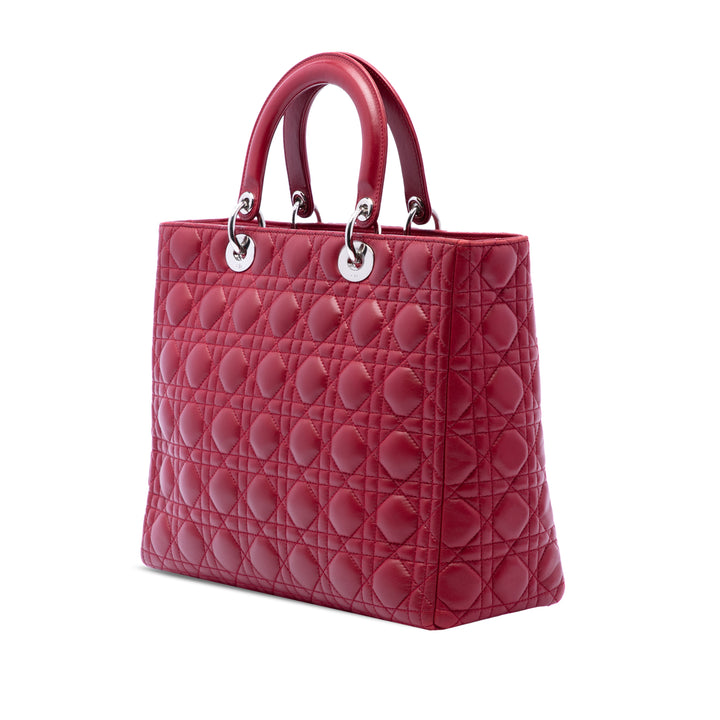 Dior Large Cuir d’agneau Cannage Lady Dior