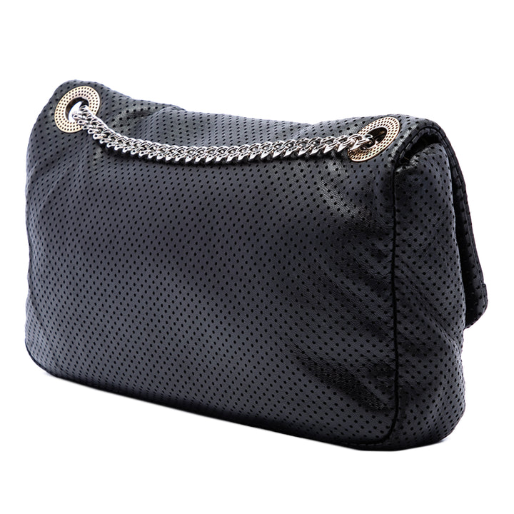 Chanel Sac porté épaule perforé Reissue 2.55 Drill à rabat Moyen Cuir de veau Noir – vue 2 – GABY PARIS