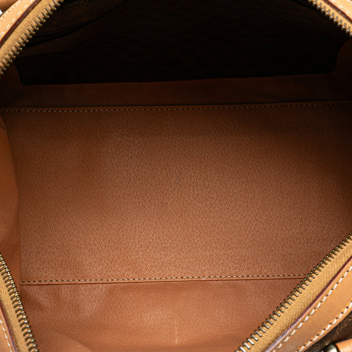Macadam Coated Canvas Boston Bag Brown - Gaby Paris
