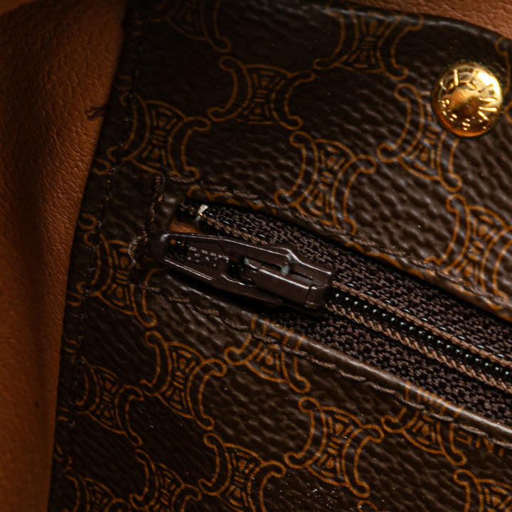 Macadam Coated Canvas Boston Bag Brown - Gaby Paris
