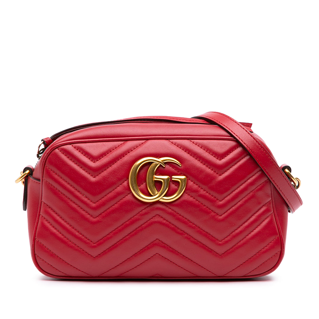 GG Marmont Matelasse Sac Petit Rouge