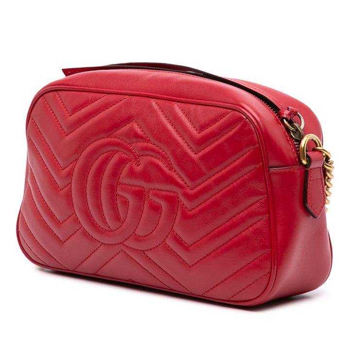 GG Marmont Matelasse Sac Petit Rouge