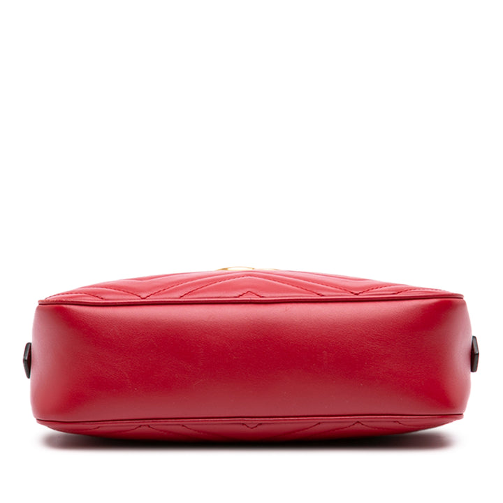 GG Marmont Matelasse Sac Petit Rouge