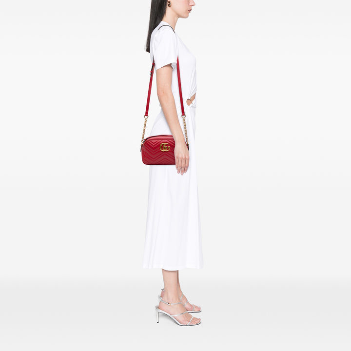 GG Marmont Matelasse Sac Petit Rouge