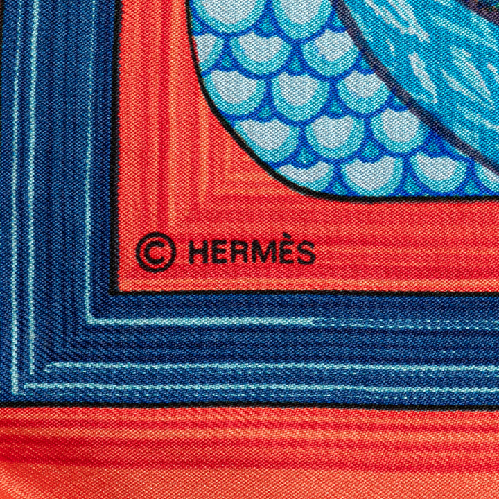 Hermès Duck Silk Scarf Red - GABY PARIS