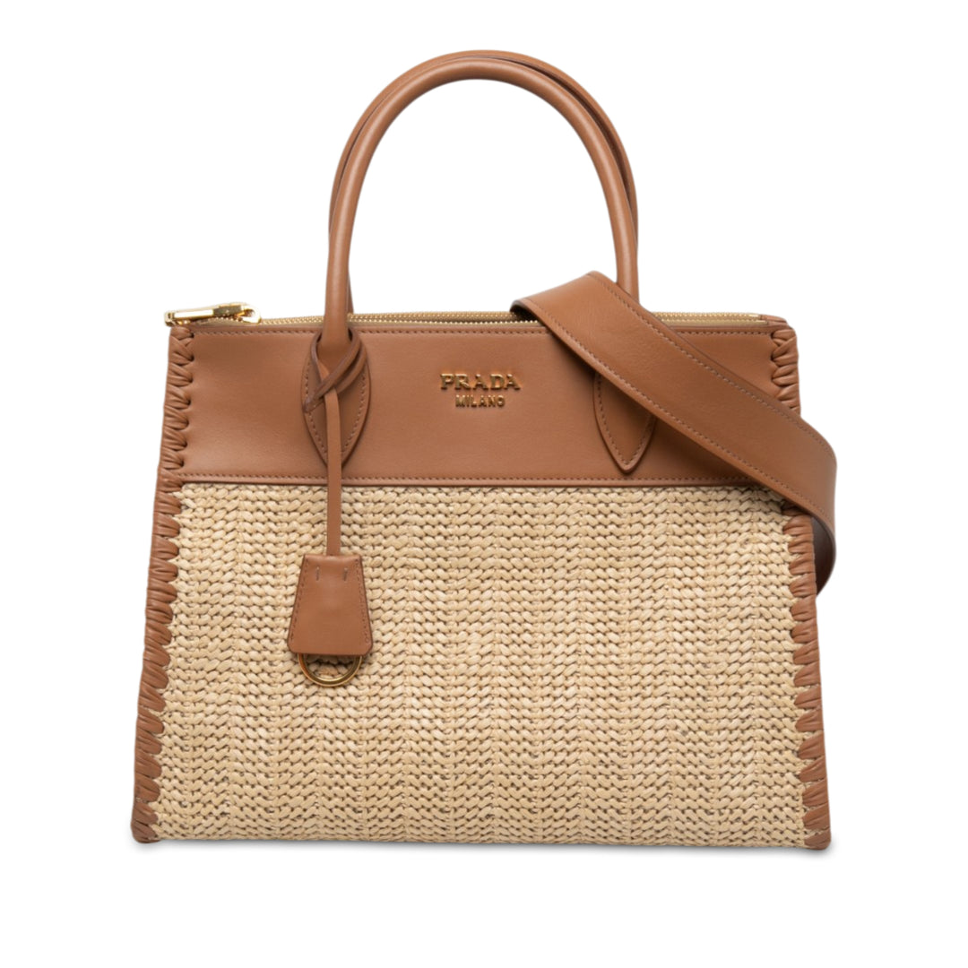 Prada Sac à main City Veau Whipstitch Paradigme Beige – vue principale – GABY PARIS