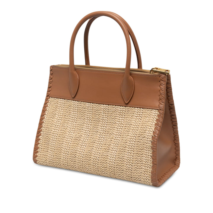 Prada Sac à main City Veau Whipstitch Paradigme Beige – vue 2 – GABY PARIS