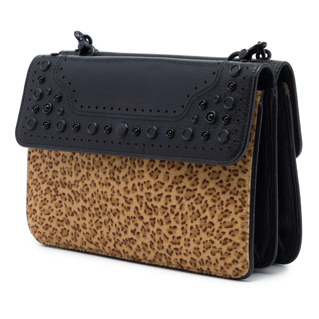 Bottega Veneta Sac porté épaule Leopard Imprimé Pony Hair Glass Marron – vue 2 – GABY PARIS