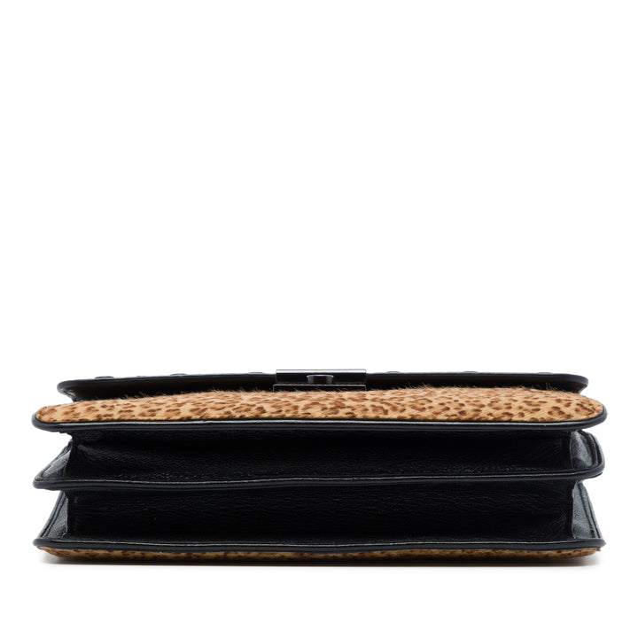 Bottega Veneta Sac porté épaule Leopard Imprimé Pony Hair Glass Marron – vue 3 – GABY PARIS