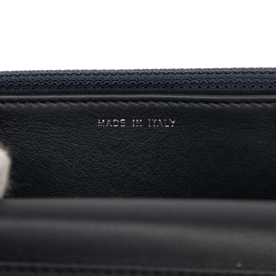 Chanel Chevron Cuir d’agneau Boy Wallet on Chain Bleu