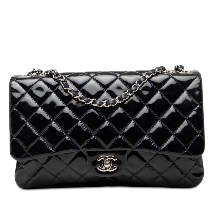Chanel Jumbo Cuir verni 3 Accordion à rabat