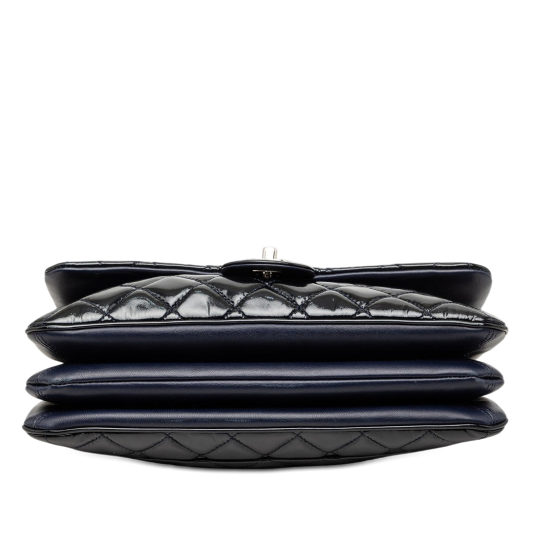 Chanel Jumbo Cuir verni 3 Accordion à rabat