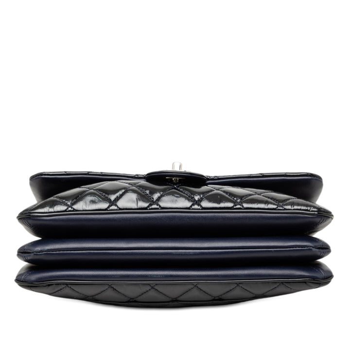 Chanel Jumbo Cuir verni 3 Accordion à rabat