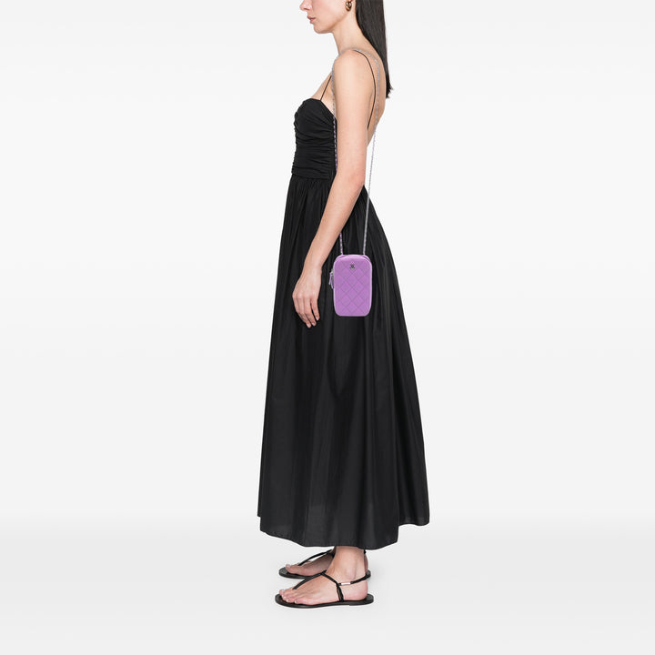 Chanel CC Matelassé Zippé Étui téléphone Cuir d'agneau Violet – vue 7 – GABY PARIS