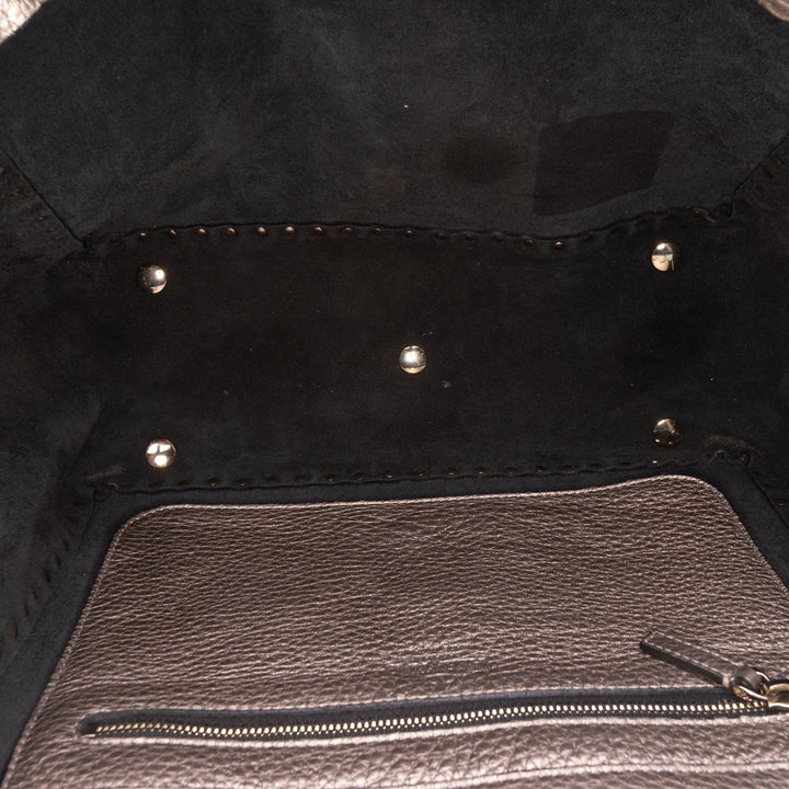 Valentino Medium Metallic Cuir Rockstud Trapeze Sac