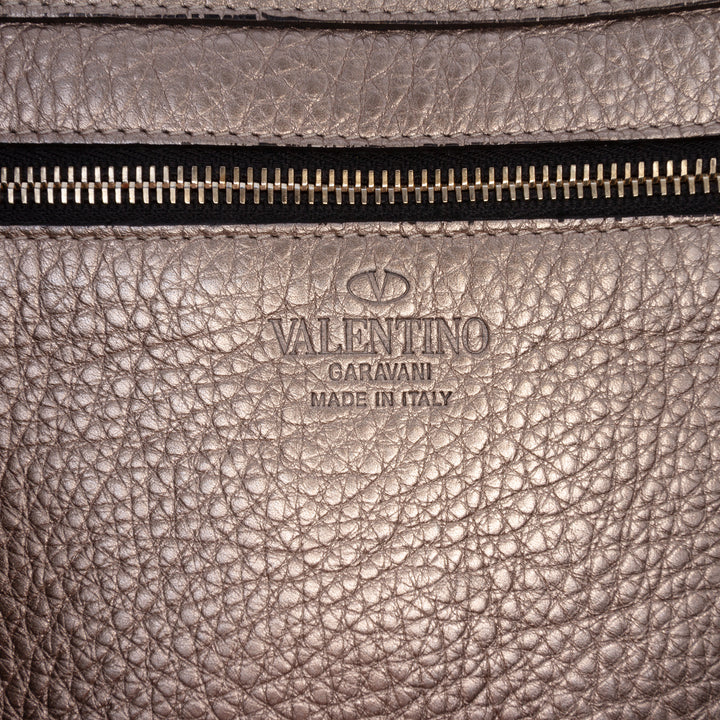 Valentino Medium Metallic Cuir Rockstud Trapeze Sac