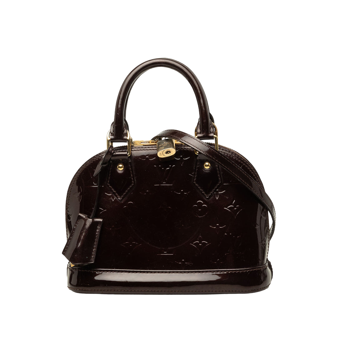 Louis Vuitton Sac à main Alma Monogram BB Cuir verni Violet – vue principale – GABY PARIS