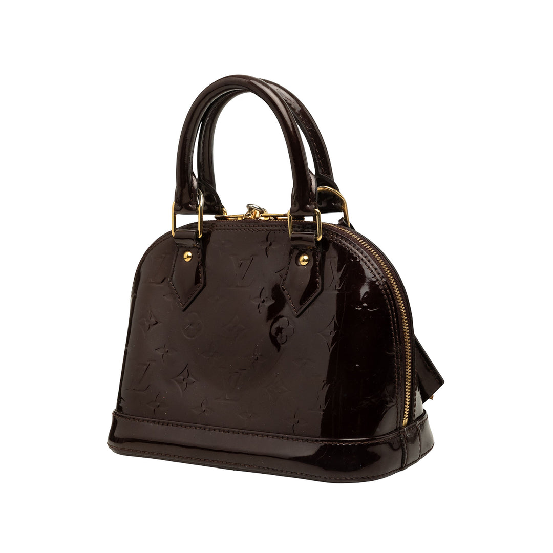 Louis Vuitton Sac à main Alma Monogram BB Cuir verni Violet – vue 2 – GABY PARIS