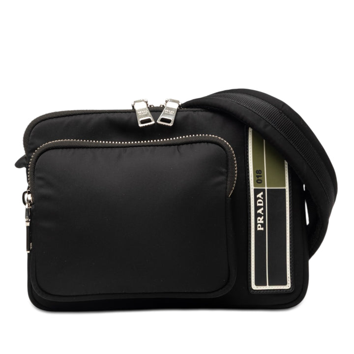 Prada Tessuto Front Pocket Logo Sac porté croisé