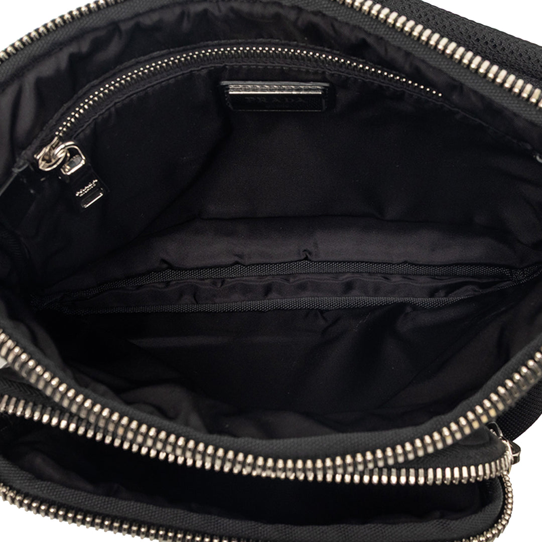 Prada Tessuto Front Pocket Logo Sac porté croisé