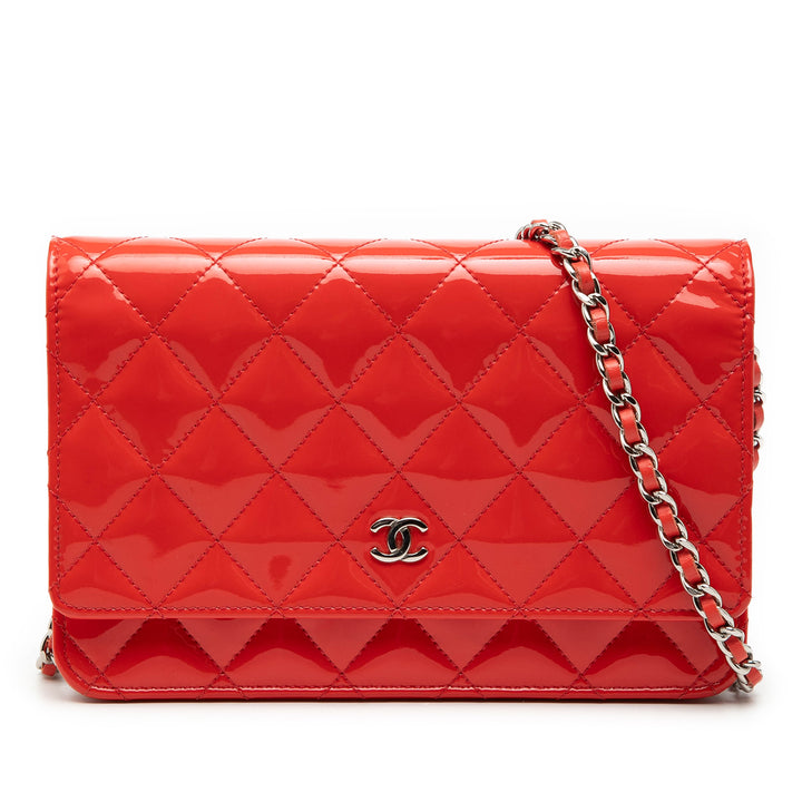Chanel CC Cuir verni Wallet on Chain