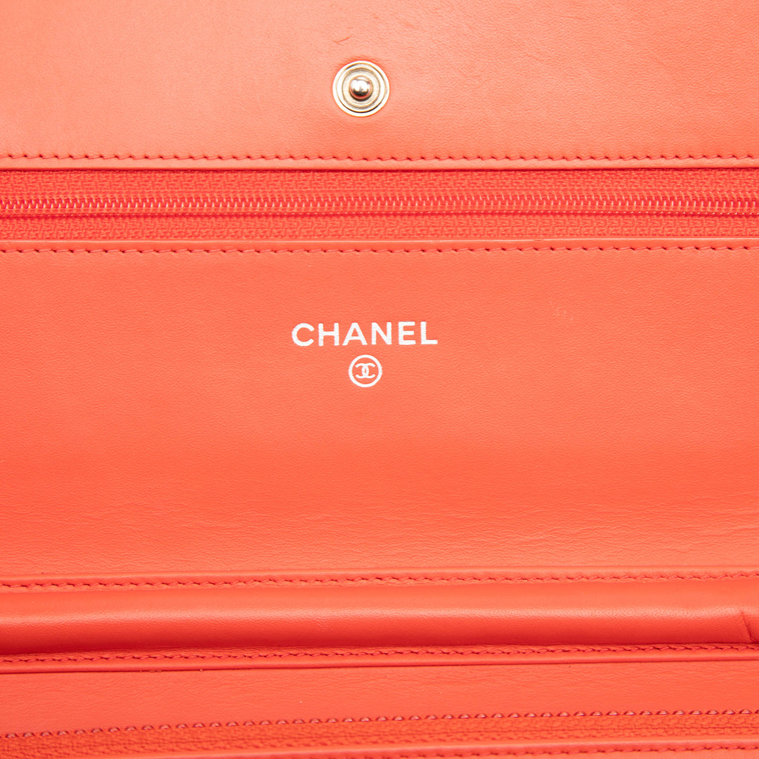 Chanel CC Cuir verni Wallet on Chain