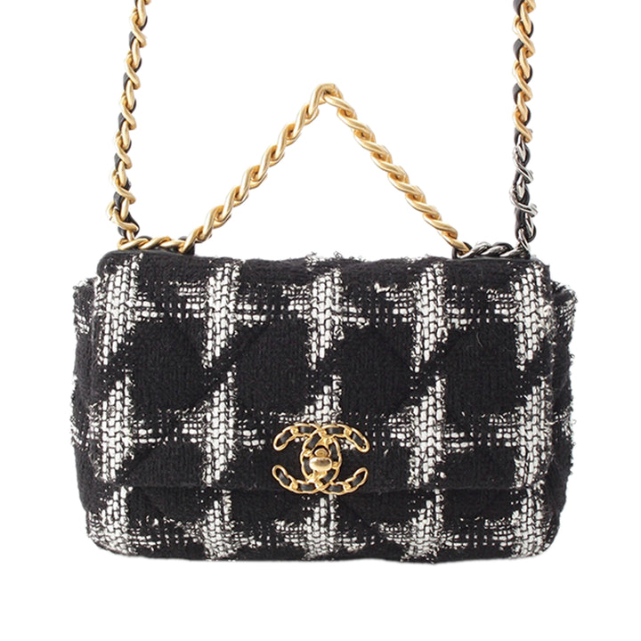19 à rabat Moyen Tweed Noir