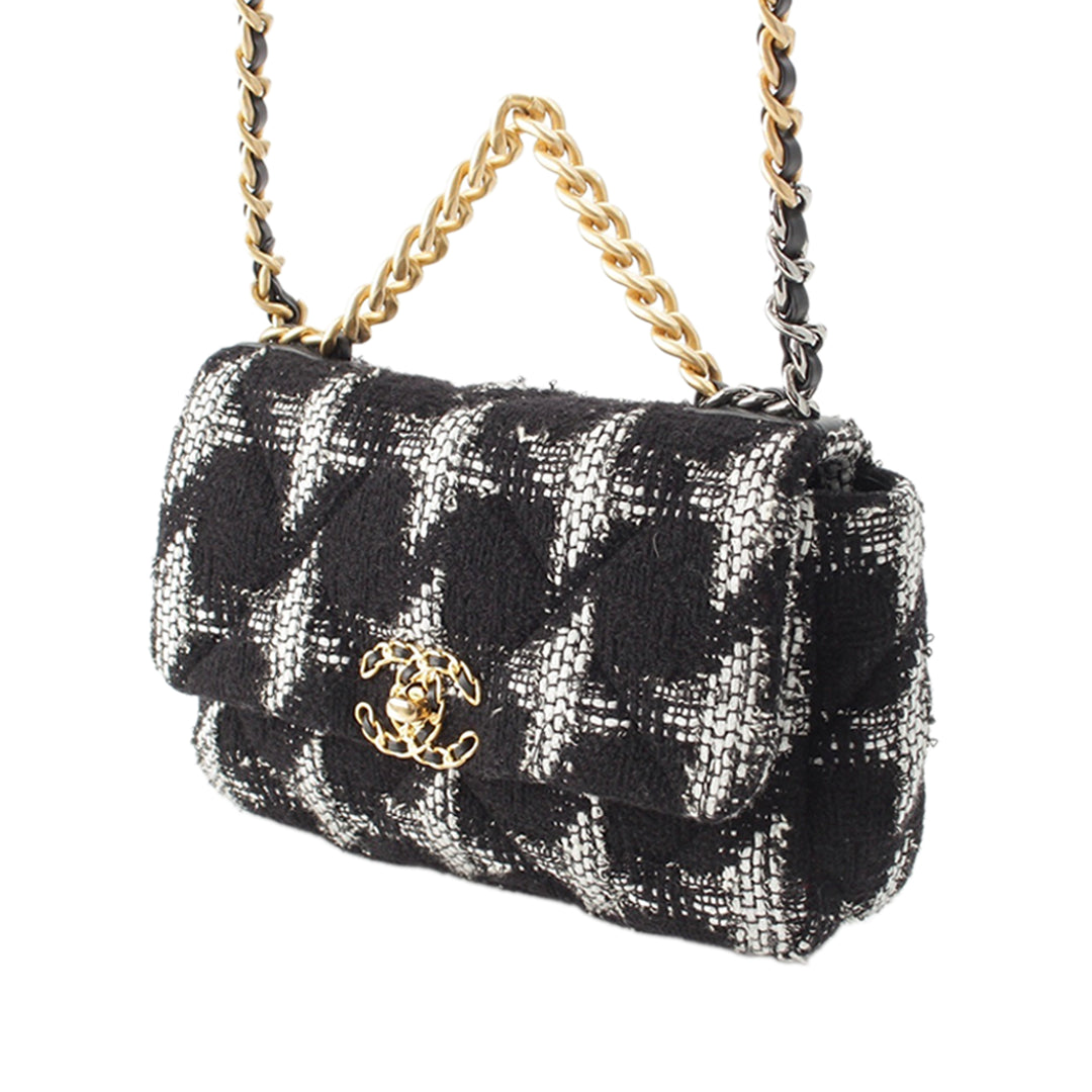 19 à rabat Moyen Tweed Noir