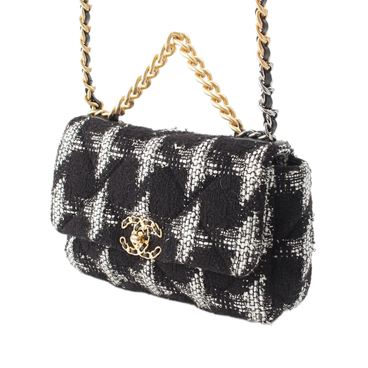 19 à rabat Moyen Tweed Noir