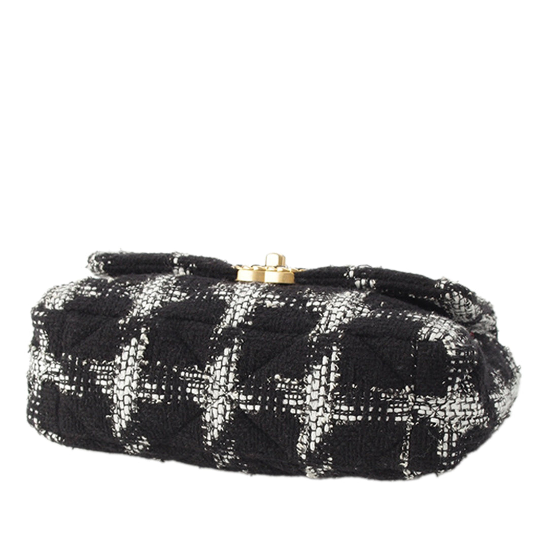 19 à rabat Moyen Tweed Noir