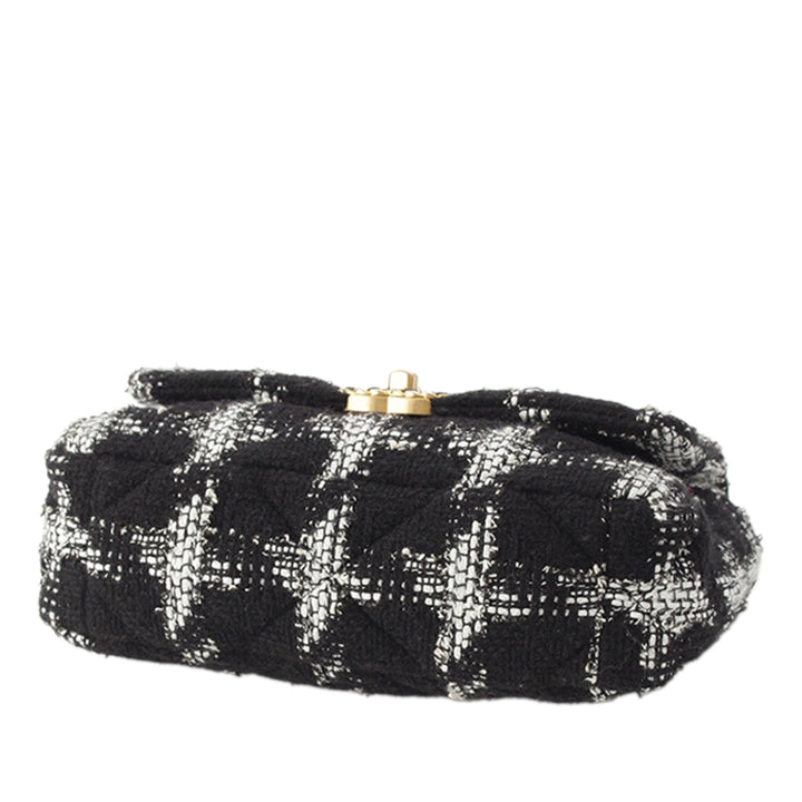 19 à rabat Moyen Tweed Noir