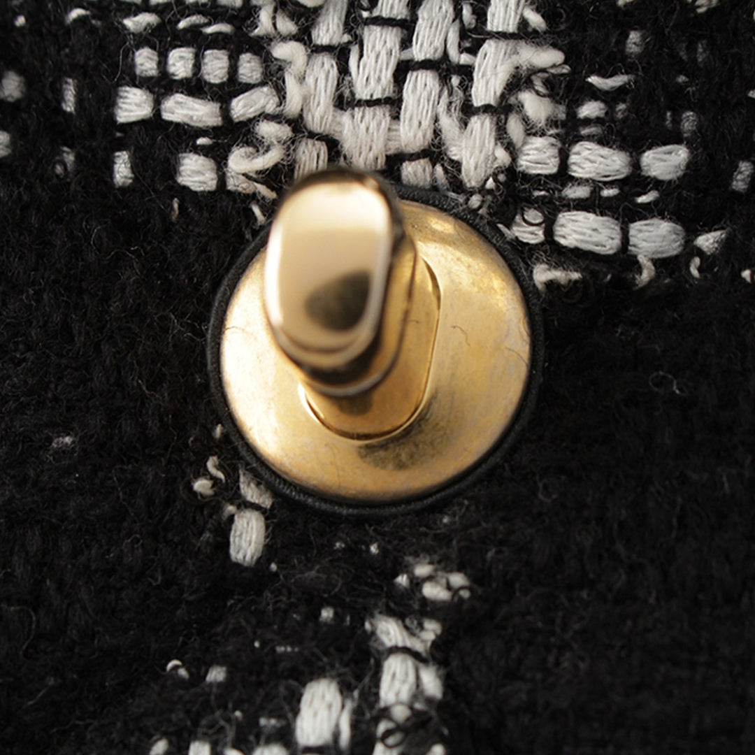 19 à rabat Moyen Tweed Noir