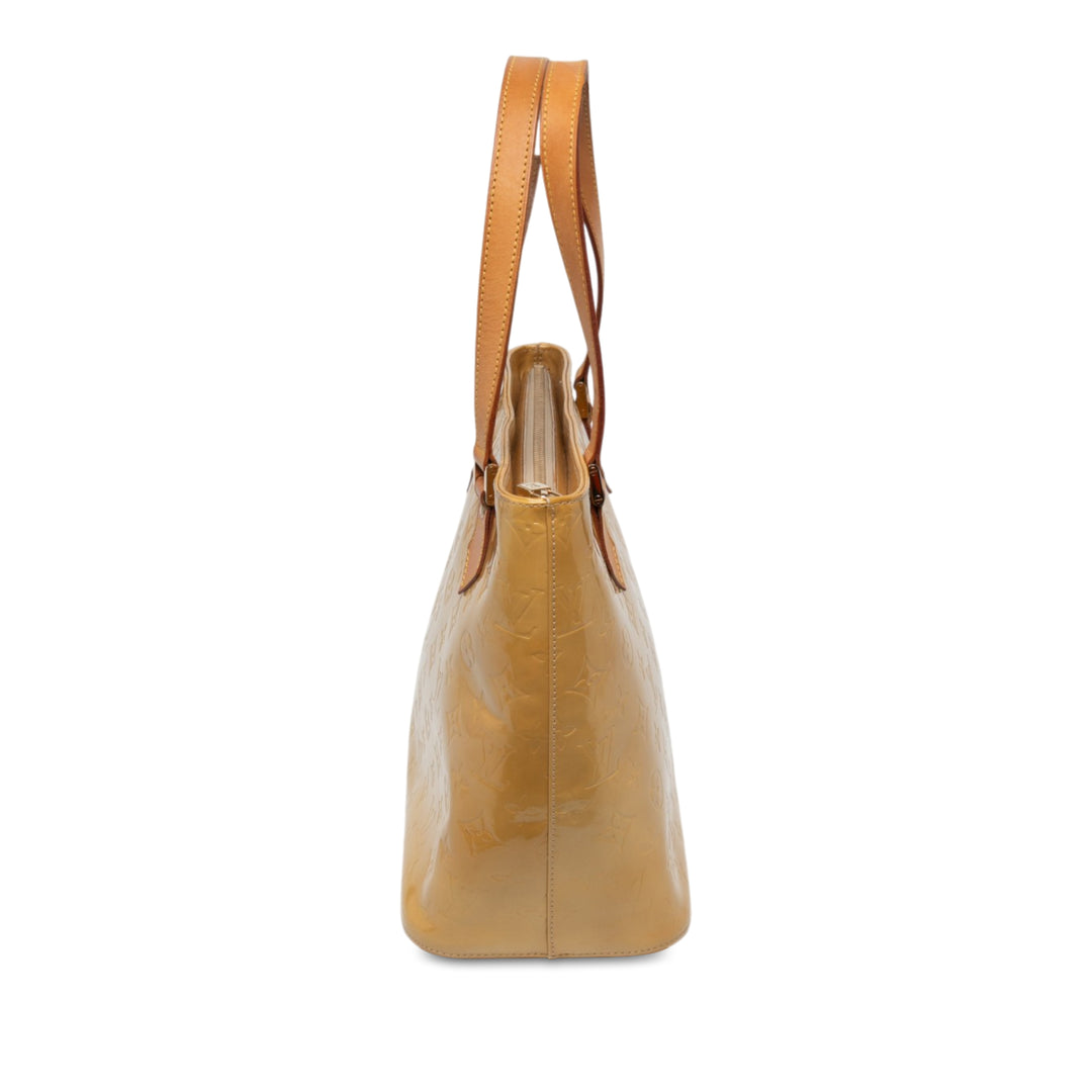 Louis Vuitton Houston Cuir verni Monogram Beige – vue 5 – GABY PARIS