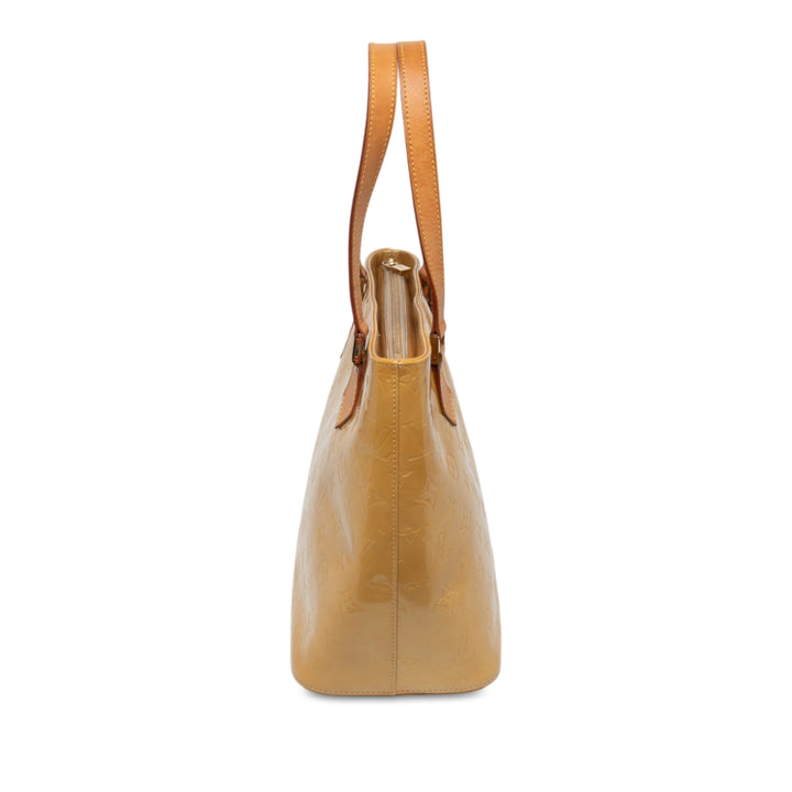 Louis Vuitton Houston Cuir verni Monogram Beige – vue 6 – GABY PARIS