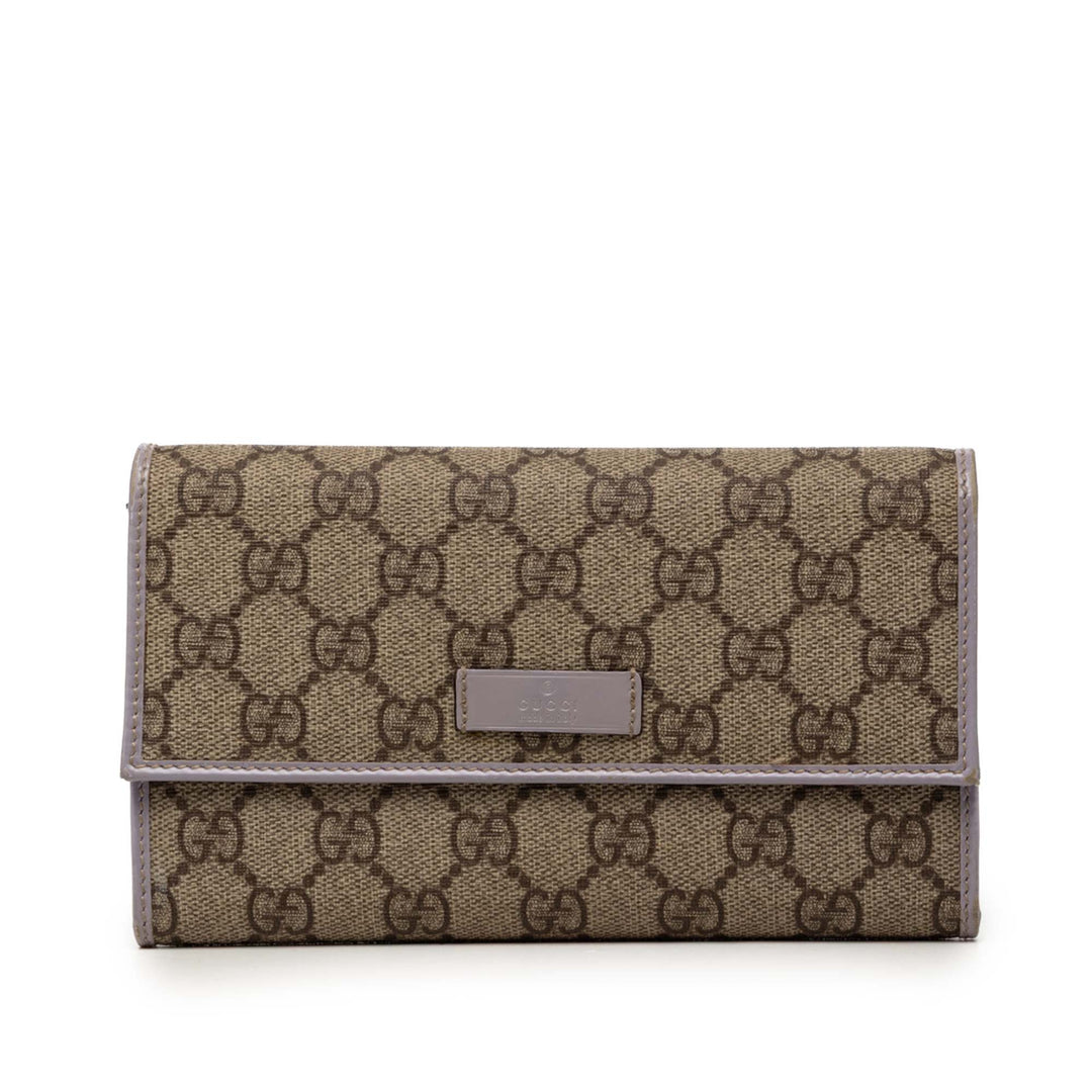 Gucci GG Supreme Continental à rabat Portefeuille