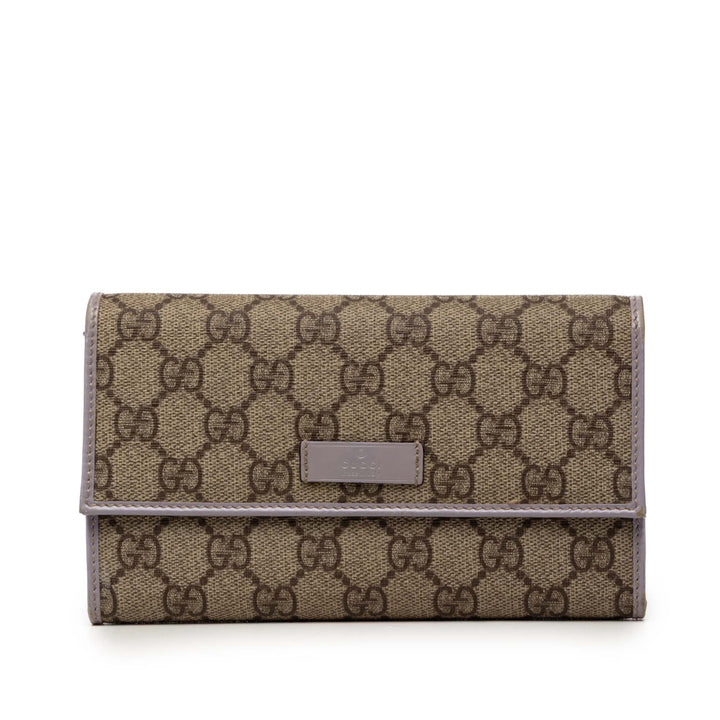 Gucci GG Supreme Continental à rabat Portefeuille
