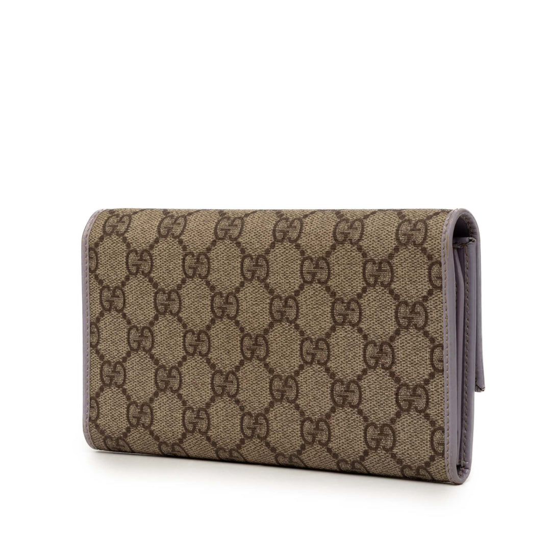 Gucci GG Supreme Continental à rabat Portefeuille