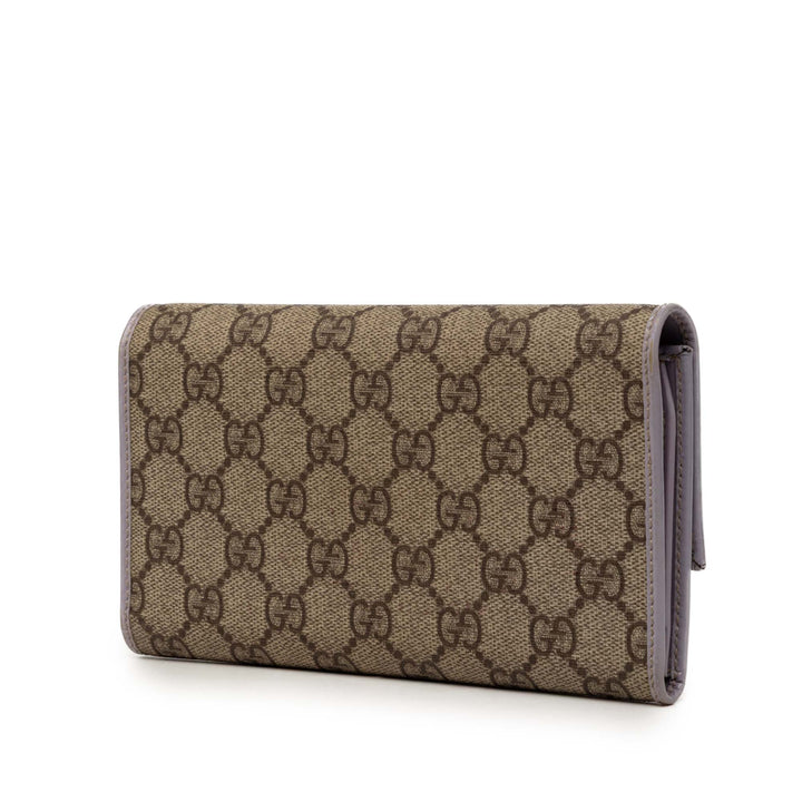 Gucci GG Supreme Continental à rabat Portefeuille