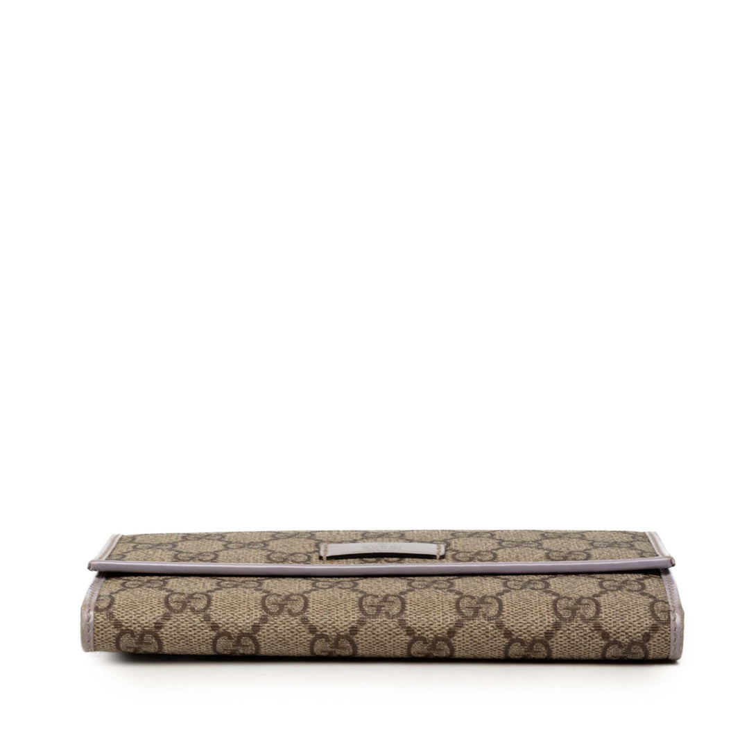 Gucci GG Supreme Continental à rabat Portefeuille