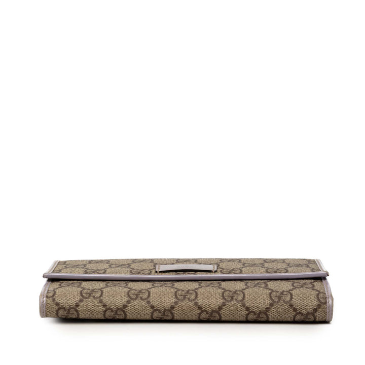 Gucci GG Supreme Continental à rabat Portefeuille